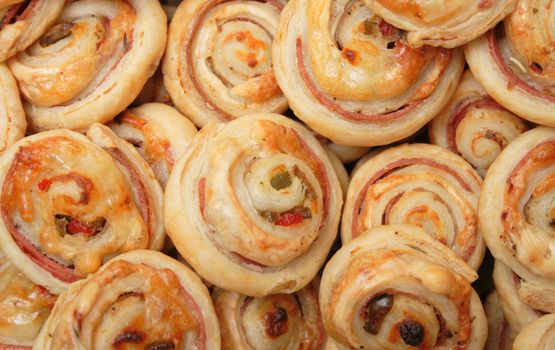 salted czech cookies as very nice food background