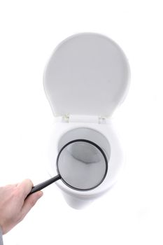 old toilet isolated on the white background