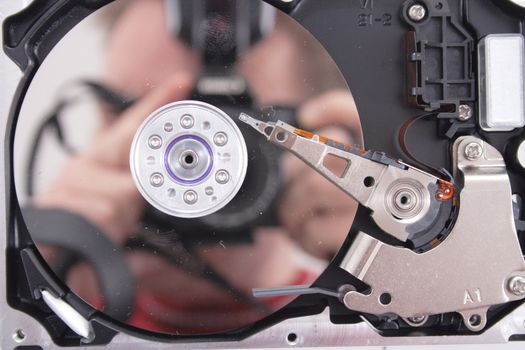 disk drive inside as nice technology background 