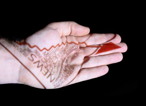 graph of crisis on the human hand 