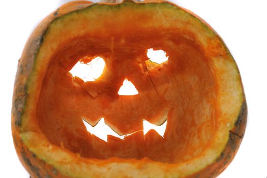 halloween pumpkin isolated on the white background