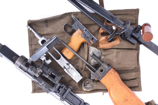 gun background - parts of automatic gun 