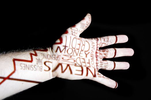 graph of crisis on the human hand 