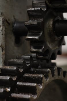 steel wheels as nice machine industry background