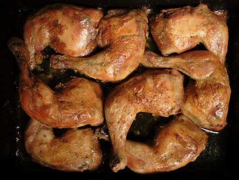 grilled chicken legs as very nice food background