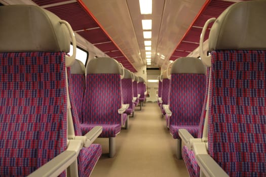 intercity train interior from czech republic (between Prague and Ostrava)