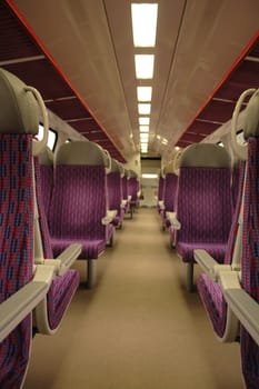 intercity train interior from czech republic (between Prague and Ostrava)