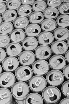 empty cans as very nice drink background