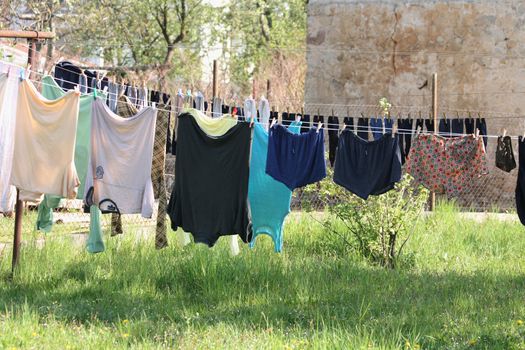 clothes in thu sun from the czech slum 