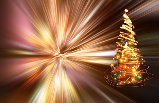 nice christmas tree from the colors lights 