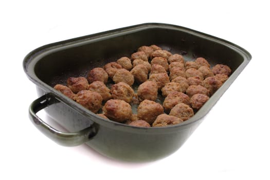 meat balls from my kitchen isolated on the white background