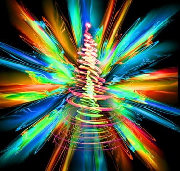 nice christmas tree from the colors lights 
