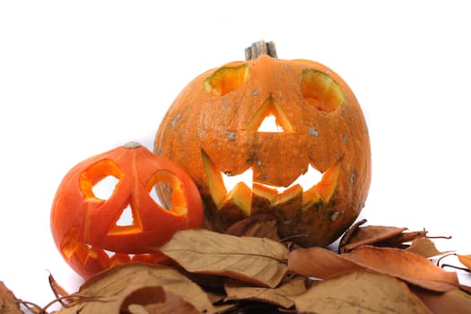 halloween decoration (pumpkin) isolated on the white background