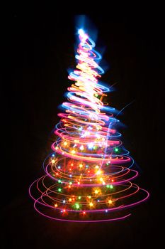 nice christmas tree from the colors lights 
