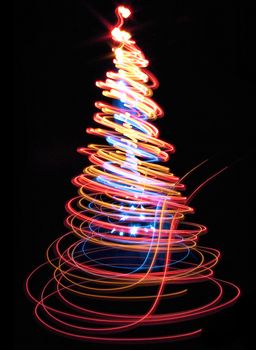 nice christmas tree from the colors lights 