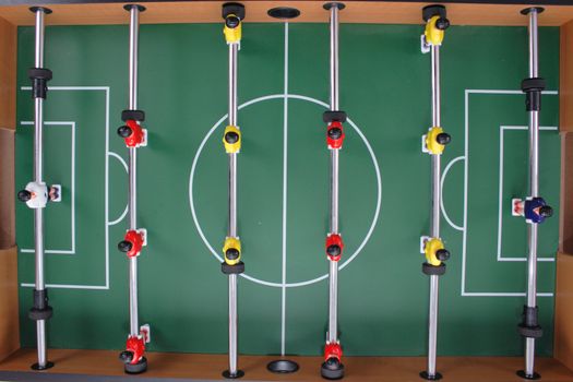 table game as nice green soccer background