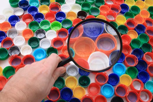 nice plastic background from the color caps 