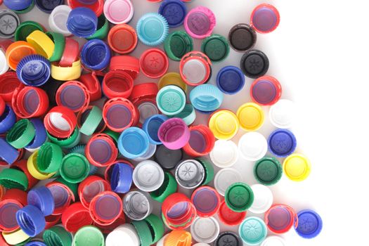 color background from the plastic caps 