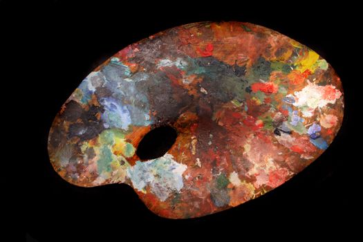 color palette isolated on the black background