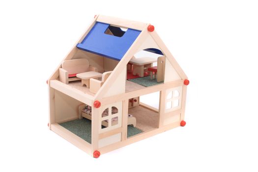 nice house toy isolated on the white background