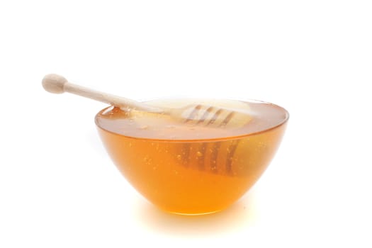 nice honey bacground with the wooden stick