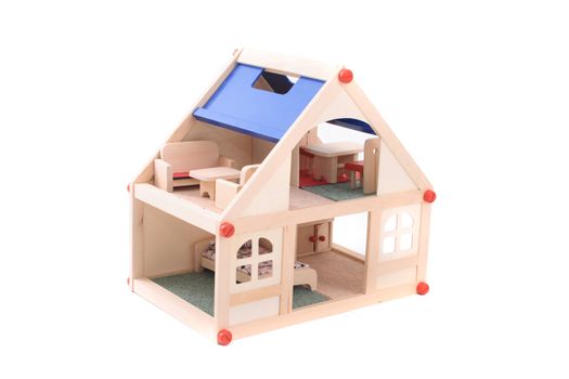 toy house isolated on the white background