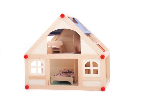 nice house (toy) isolated on the white background