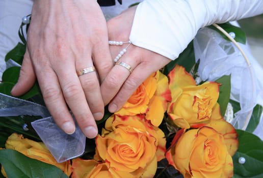 very nice hands as easy wedding background