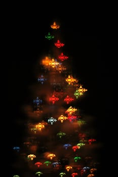 abstract color background from the christmas lights 