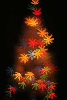 abstract color background from the christmas lights 
