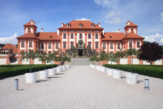 troja castle from the capital of czech republic Prague