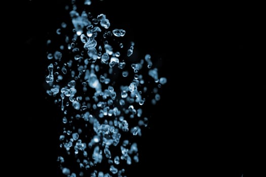 water drops isolated on the black background