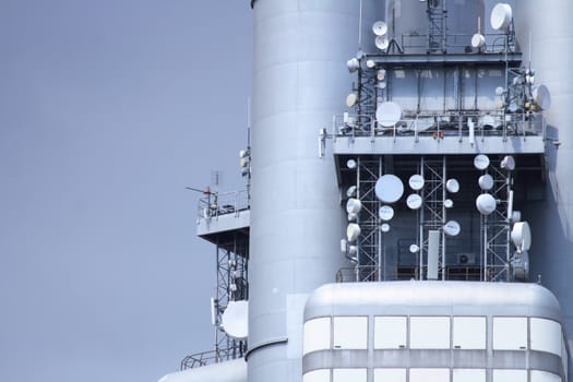 detial of GSM tower from the Prague 
