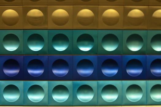 Prague subway background made from rectangles and circles