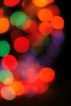 abstract color background from the christmas lights 