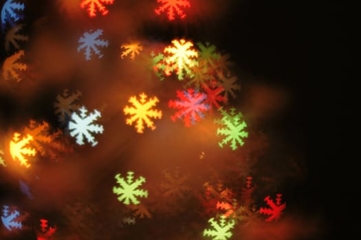 abstract color background from the christmas lights 