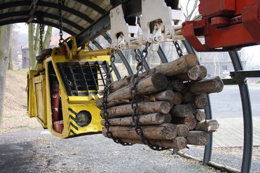 modern transportation machine from the coal mine