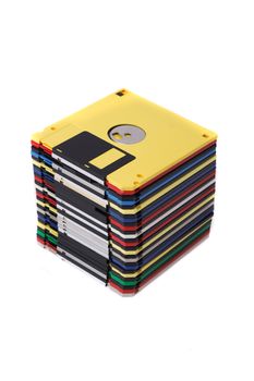 floppy discs isolated on the white background