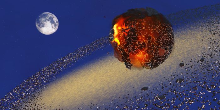 The Earth lays in ruins after an asteriod hits the planet in 2012.