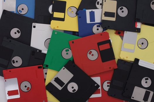 nice rainbow background from the floppy discs
