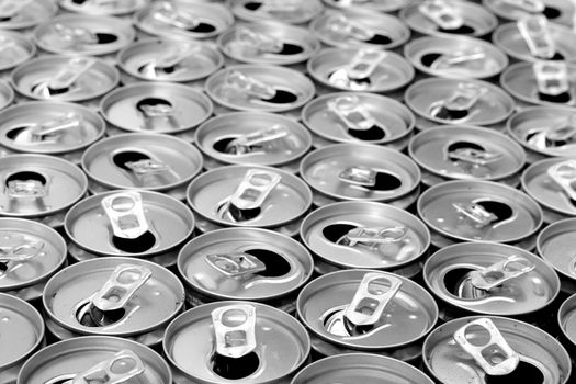 empty cans as new idea  drink background