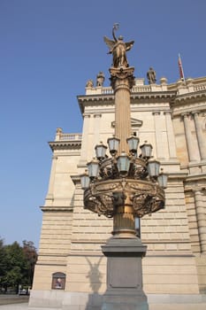 statue from the Rudolfinum in Prague 
