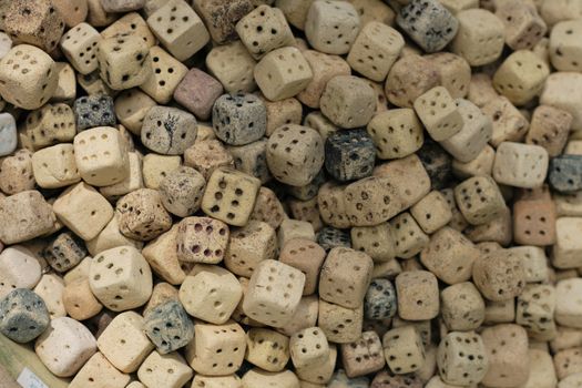 old cubes as very nice casino background