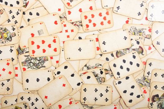 very nice old play cards as casino background
