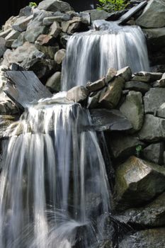 nice waterfalls from the rocky moutains
