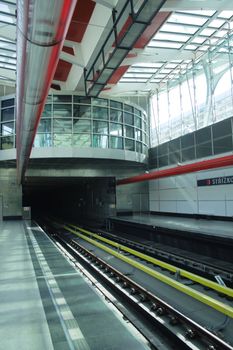 modern subway station from the city of Prague 