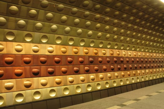 detail of historicla part of Prague subway