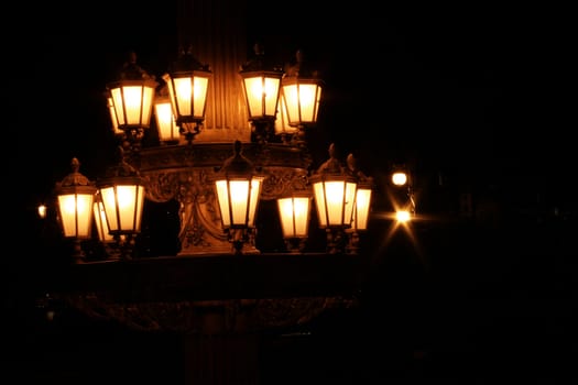 Prague in the night - old Rudolfinum lights