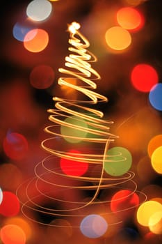 very nice christmas tree from the lights 