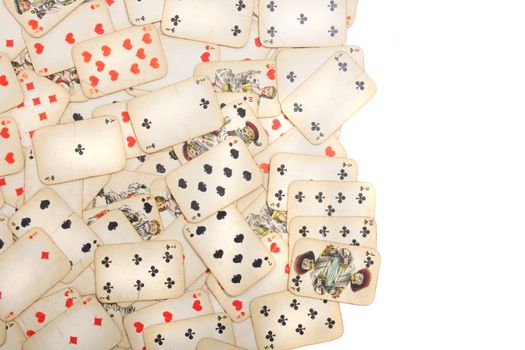 very nice old play cards as casino background